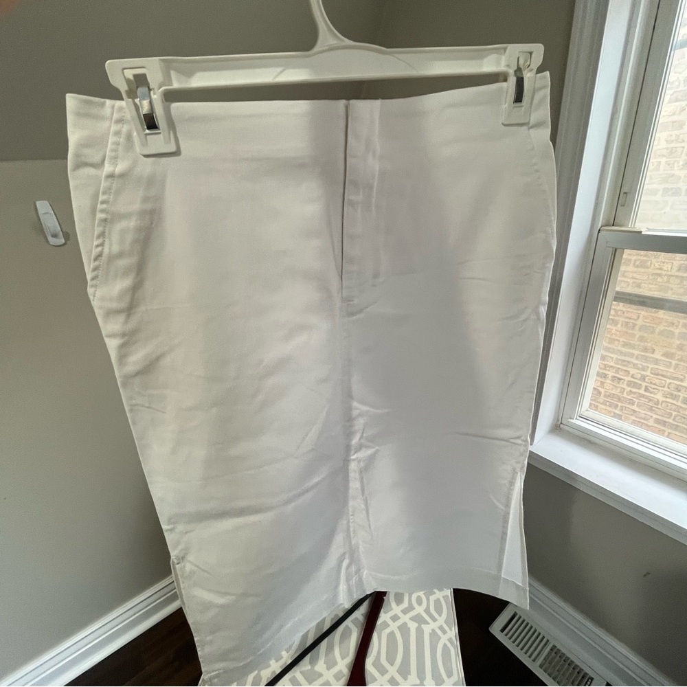 Prologue White Cotton Midi-Skirt - Size 10